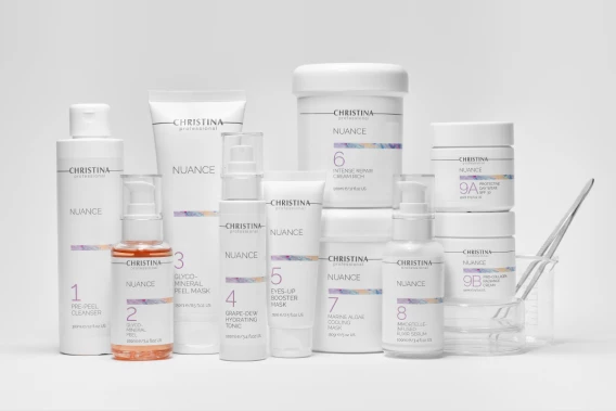 CHRISTINA NUANCEシリーズのスキンケア製品ラインナップ