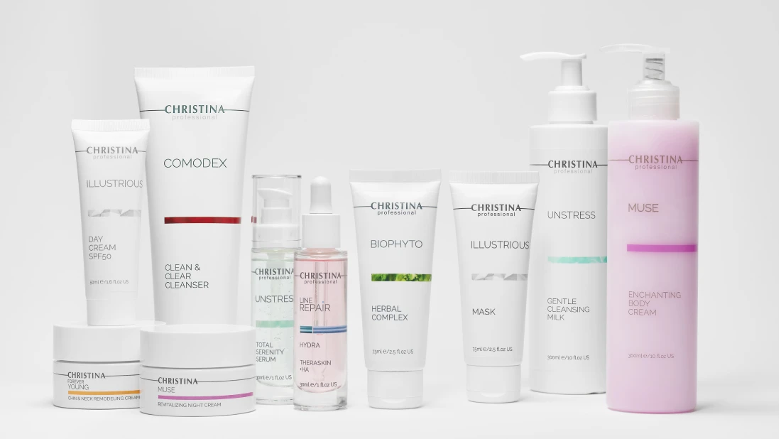 CHRISTINAのプロフェッショナルスキンケア製品ラインナップ